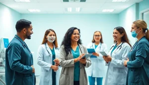 Engaging healthcare professionals at https://www.medexdtc.com providing personalized patient care in a modern clinic.