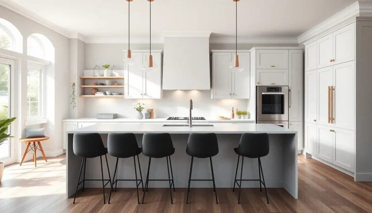Transform your home renovation with a modern kitchen design featuring elegant cabinetry.