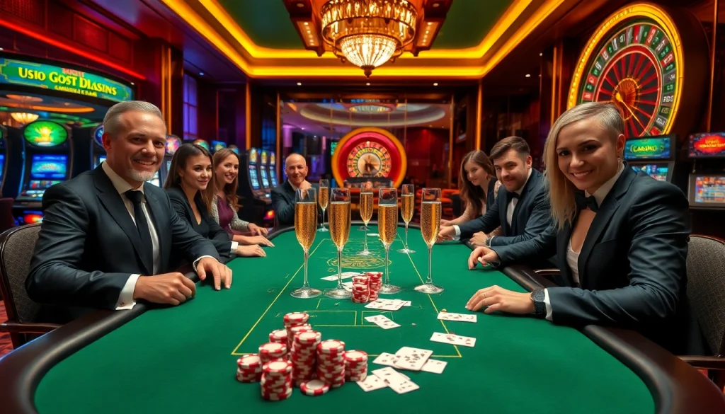 Experience the excitement of go8 casino gaming with vibrant poker and roulette tables.