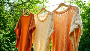 Showcase of sustainable fashion from https://www.ound-ound.com in a natural setting with vibrant colors.
