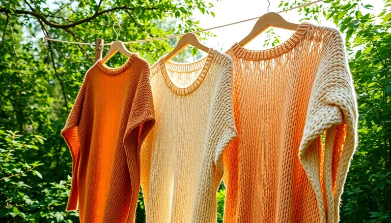 Showcase of sustainable fashion from https://www.ound-ound.com in a natural setting with vibrant colors.
