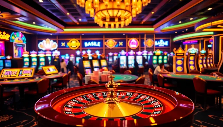 Engaging players at https://king88.fast/ enjoying a thrilling casino experience with roulette, poker, and slot machines.