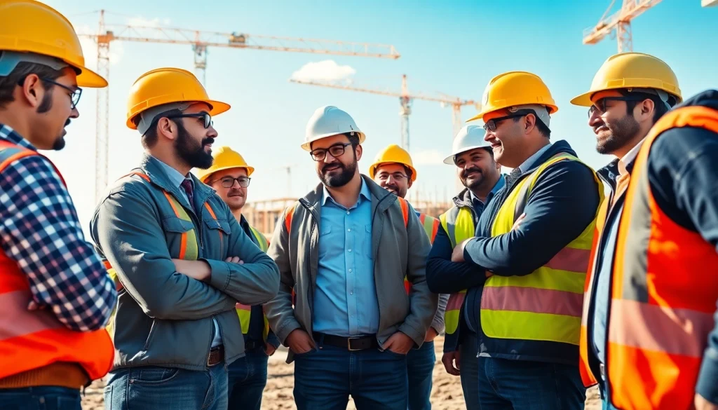 Engage with the core of construction advocacy colorado through a professional team meeting under blue skies.