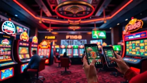 Interactive F168 online gambling platform showcasing vibrant casino elements and user engagement.