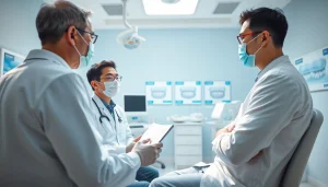 Invisalign Malaysia consultation in a modern dental clinic, showcasing a dentist and patient interaction.