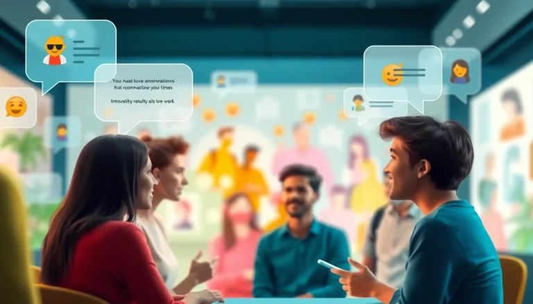 Anonymous Conversations illustrated with diverse chat interfaces engaging users in friendly dialogues.