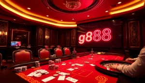 Experience high-stakes gaming at king88 with elegant casino tables and vibrant action.