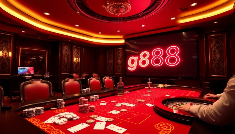 Experience high-stakes gaming at king88 with elegant casino tables and vibrant action.