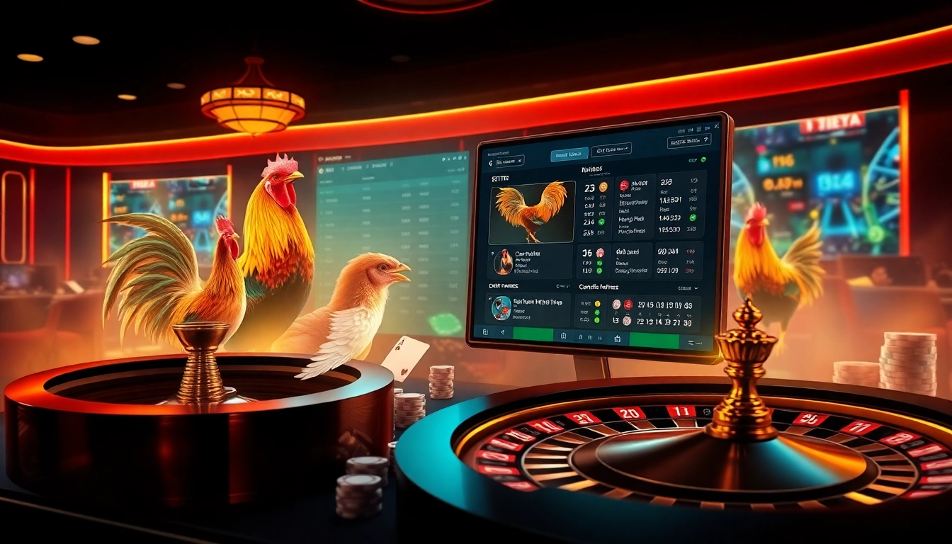Watch the excitement of đá gà trực tiếp thomo hôm nay with colorful betting visuals and competitive atmosphere.
