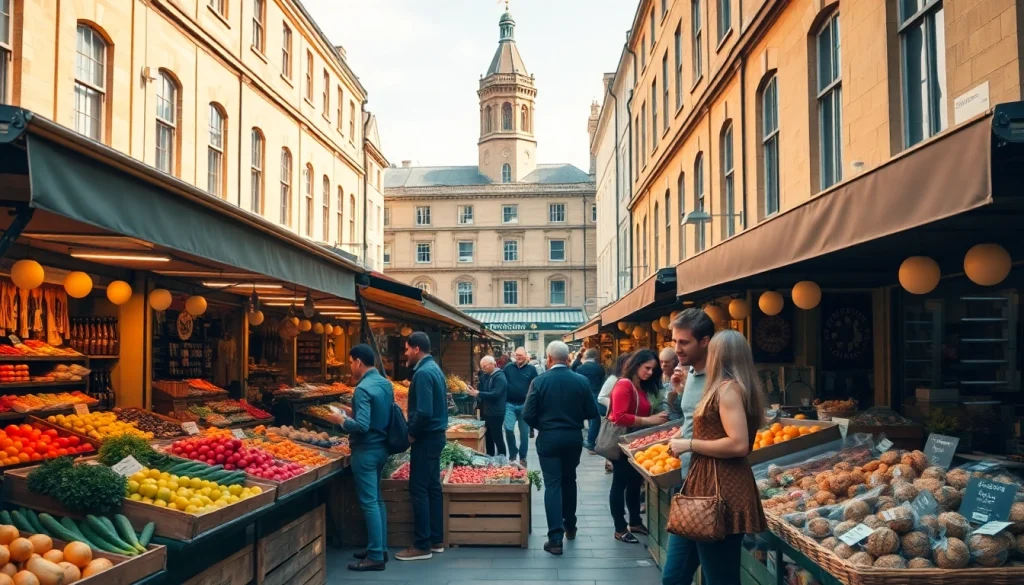 Explore vibrant market life at https://nottinghammd.com with friendly vendors and historic architecture.