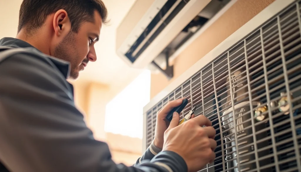 Expert AC repair in Phoenix AZ by a professional HVAC technician showcasing modern techniques.