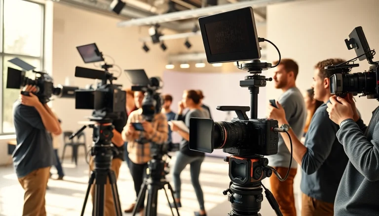 Capturing a dynamic video production scene showcasing a Video Production Company Phoenix at work.