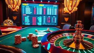 Experience high-stakes gaming with i9bet's elegant poker table and innovative online casino interface.