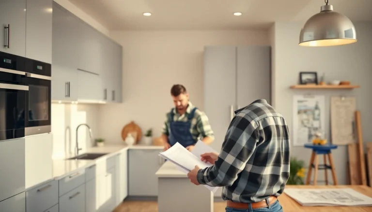 Transforming a kitchen with intricate details in a home renovation project.