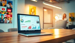 Showcase of a YouTube SMM panel interface indicating growth metrics, featuring the youtube smm panel.