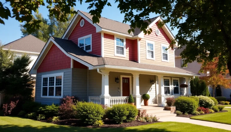 Transform your exterior with stunning james hardie siding, showcasing its vibrant colors and design.