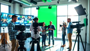 Collaborative scene showcasing Video Production Company Phoenix team in a modern studio.