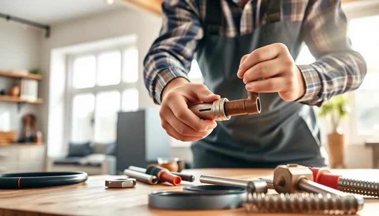 Efficient plumbing technician working on a pipe repair at https://speedyservicestoday.com.au, ensuring quality service.