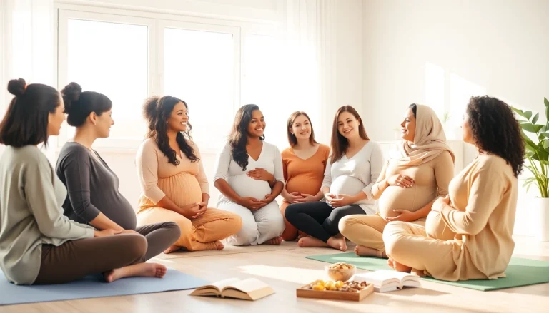 ウェルネスセッションで葉酸サプリの効果について議論する妊婦さんたち