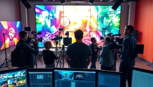 Video Production Company Phoenix team capturing dynamic visuals in a modern studio.