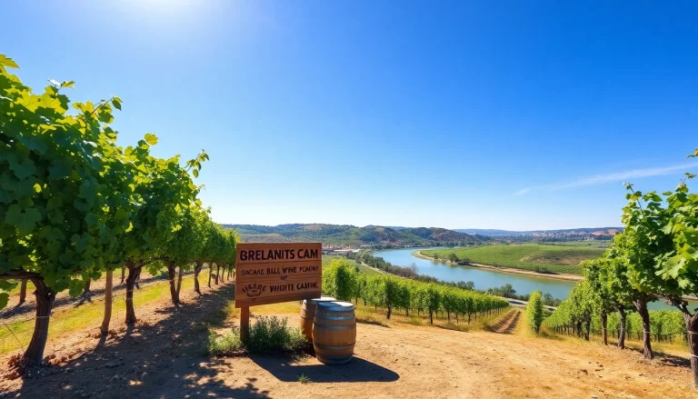 Enjoy beautiful vineyard scenes in Clarksburg, CA, featuring lush grapes and scenic vistas.