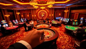 Engage in thrilling casino games at https://topclub.space/ featuring vibrant roulette wheels and poker tables.