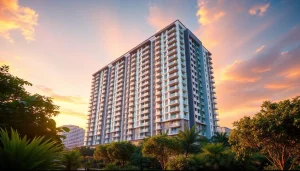 Showcase the luxurious features of the Tampines St 95 EC executive condominium with stunning sunset lighting.