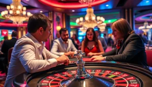 Engaged players at a roulette table illustrating the excitement of https://casinodeets.com gaming experience.