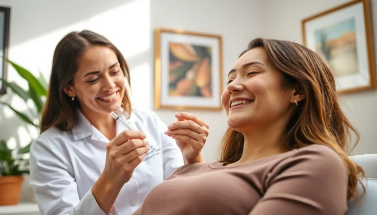 Administering Botox Nyack in a professional aesthetic clinic setup, showcasing expert care.