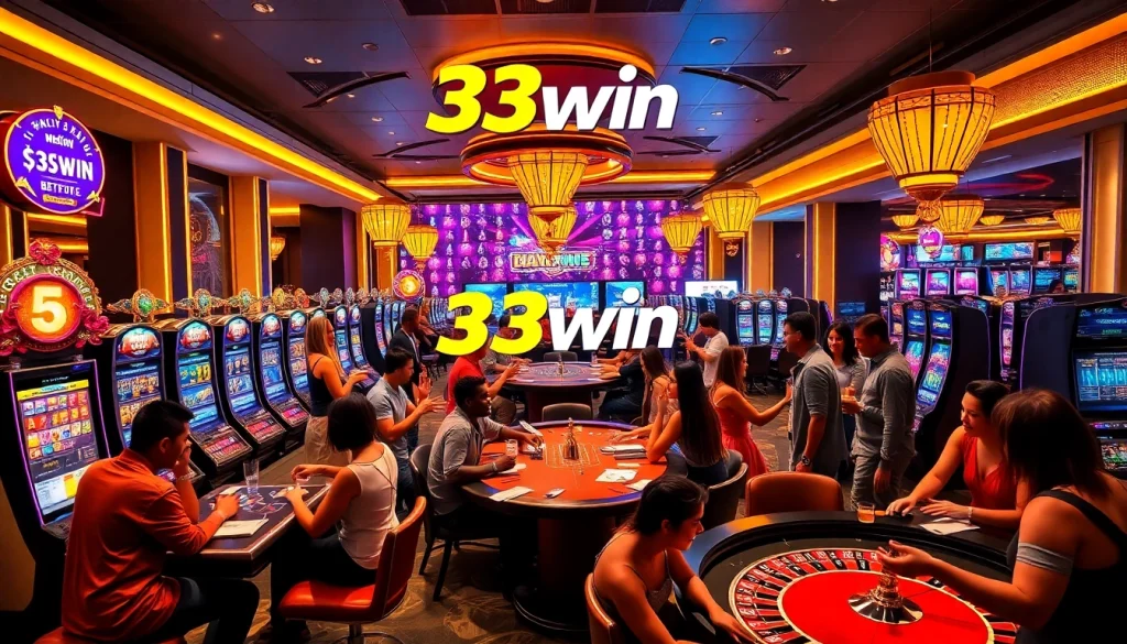 Engage in thrilling games at 33win with vibrant casino tables and exciting gambling action.