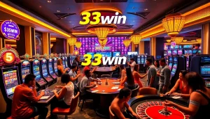 Engage in thrilling games at 33win with vibrant casino tables and exciting gambling action.