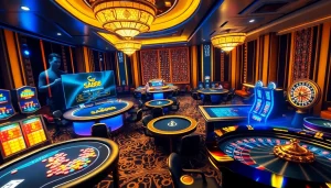 Experience the thrill of online gambling at nhà cái sa88 with luxurious casino visuals.