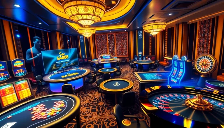 Experience the thrill of online gambling at nhà cái sa88 with luxurious casino visuals.