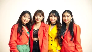 Engaging portrait of blackpink members showcasing their unique styles and expressions.