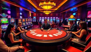Experience thrilling gameplay at S8 Casino, where vibrant poker chips and a professional dealer elevate the excitement.