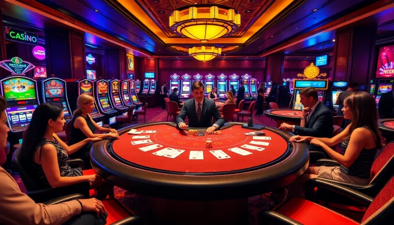 Experience thrilling gameplay at S8 Casino, where vibrant poker chips and a professional dealer elevate the excitement.