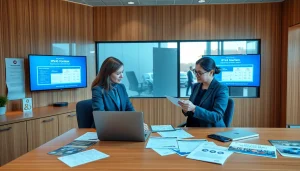 Professional employee assisting with IPVA GO documentation in a friendly government office.