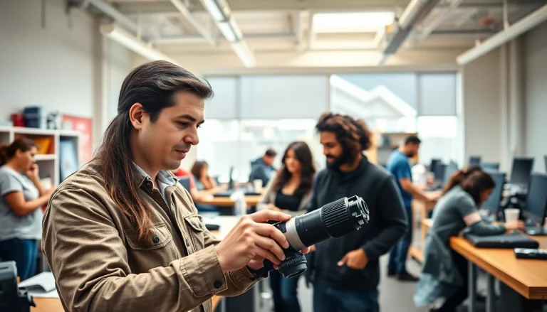 Hands-on training at a Trade School Tennessee showcasing diverse learners in a vibrant classroom.