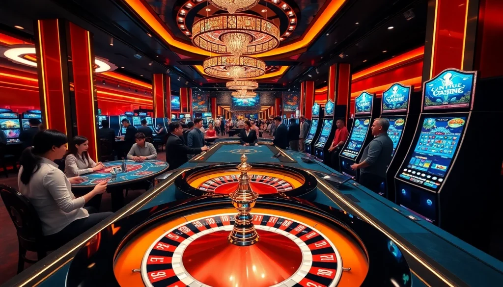 Experience the excitement of U888 with players enjoying live dealer games and vibrant slot machines.