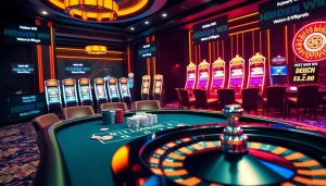 Engaging scene showing poker chips and cards at a casino table, related to hidden wiki dark web themes.