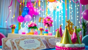 Celebrate a customizable birthday party with unique decorations and personal touches.