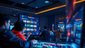 Adegan permainan online yang menarik yang menampilkan lingkungan Togel Sumo Sumotogel yang penuh warna.