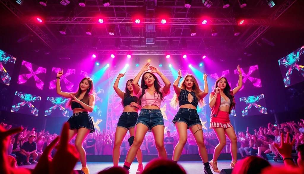 Blackpink news highlights the K-pop group's dynamic performance and vibrant stage presence.