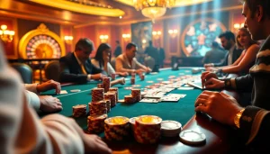 Savor the thrill at a SHBET poker table with vibrant chips and cards, showcasing excitement in gambling.