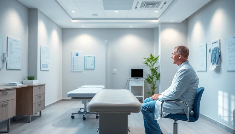 現代的なクリニックで医療専門家が選択肢について相談している包茎手術 おすすめのカウンセリングシーン