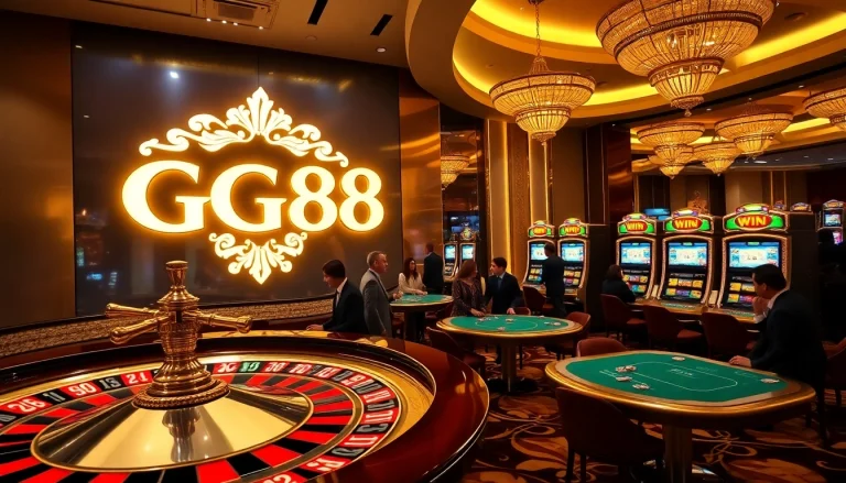 Experience the thrill of gaming at GG88 casino with vibrant tables and exciting slot machines.