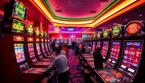 Menyaksikan keseruan permainan slot depo 1k dengan pemain yang meraih kemenangan di kasino.