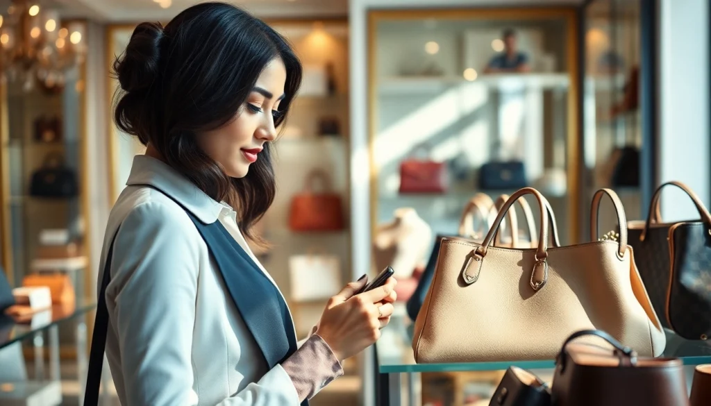 레플리카사이트에서 고품질 명품을 선택하는 모습의 모델