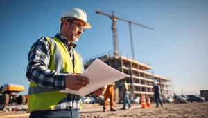 New Jersey Commercial General Contractor team collaborating on a construction site.