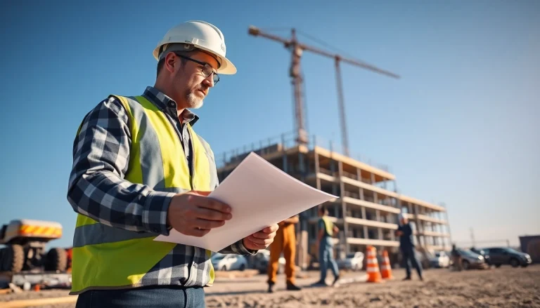 New Jersey Commercial General Contractor team collaborating on a construction site.